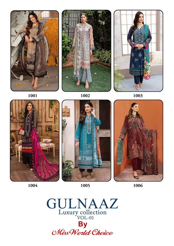 Gulnaaz Vol 1 By Miss World Cotton Printed Pakistani Dress Material Wholesale Online